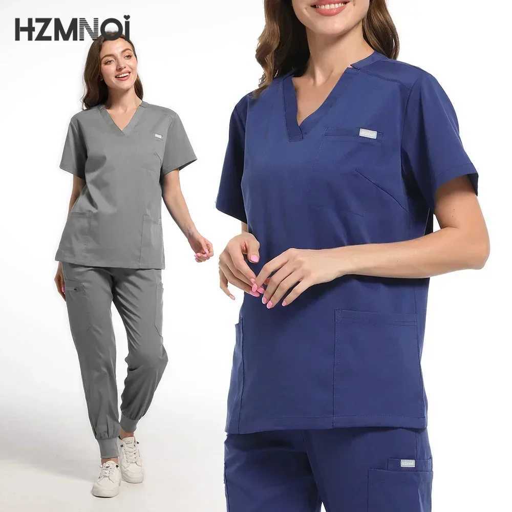 Medical Scrubs Uniform Women Scrub Sets Nursing Uniform Hospital Surgery Gowns Dental Clinic Beauty Salon Workwear Medical Set J251103