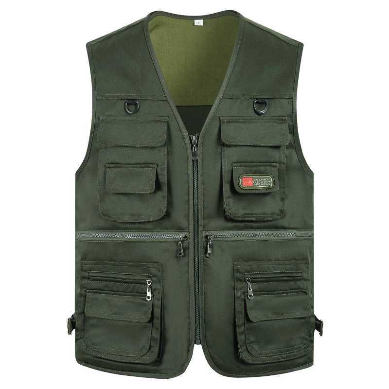 Men Tactical Vest Multi-pocket Wearable Camo Cargo Vest Outdoor Combat Climbing Hunting Fishing Tank Top Spring Autumn Style X250403