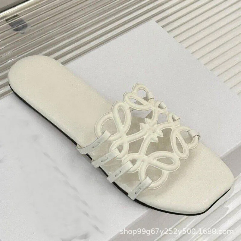 high quality Designer slippers 25s hot Spring/Summer New Product Fairy Slippers Geometric Hollow Carving Square Fashionable and Personalized Small Dra