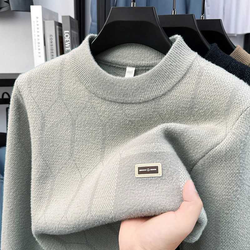 Winter New Arrival Hot Sales Half High Collar Mens Knitted Sweater Luxury Quality Thicken Soft Warm Pullovers Fashion MenswearT251103