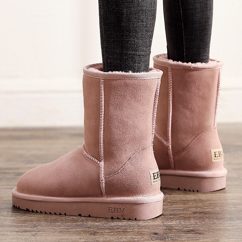 New free shipping designer boots for womens snow boots brown black brown khaki grey Fashionable and Versatile Flat-Footed Snow Boots