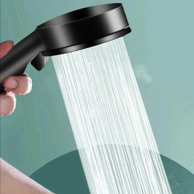 5 Modes Adjustable Rain Drenching Mode Black Bath Shower Water Saving High Pressure Shower Bathro Accessories Y251103