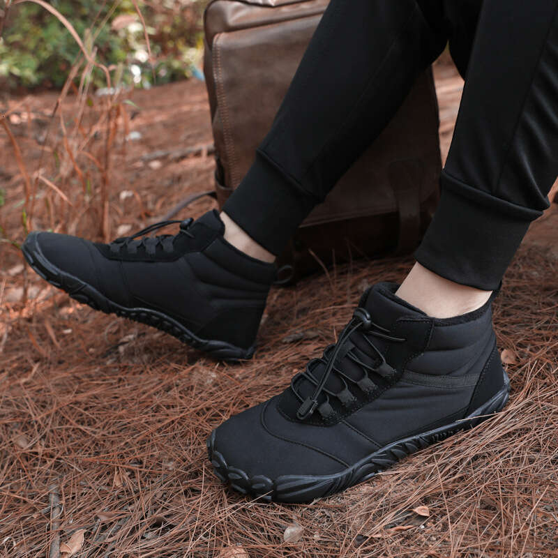 6800 high top oversized snow boots, winter plush insulation, couple's cotton shoes, five finger elastic band hiking shoes