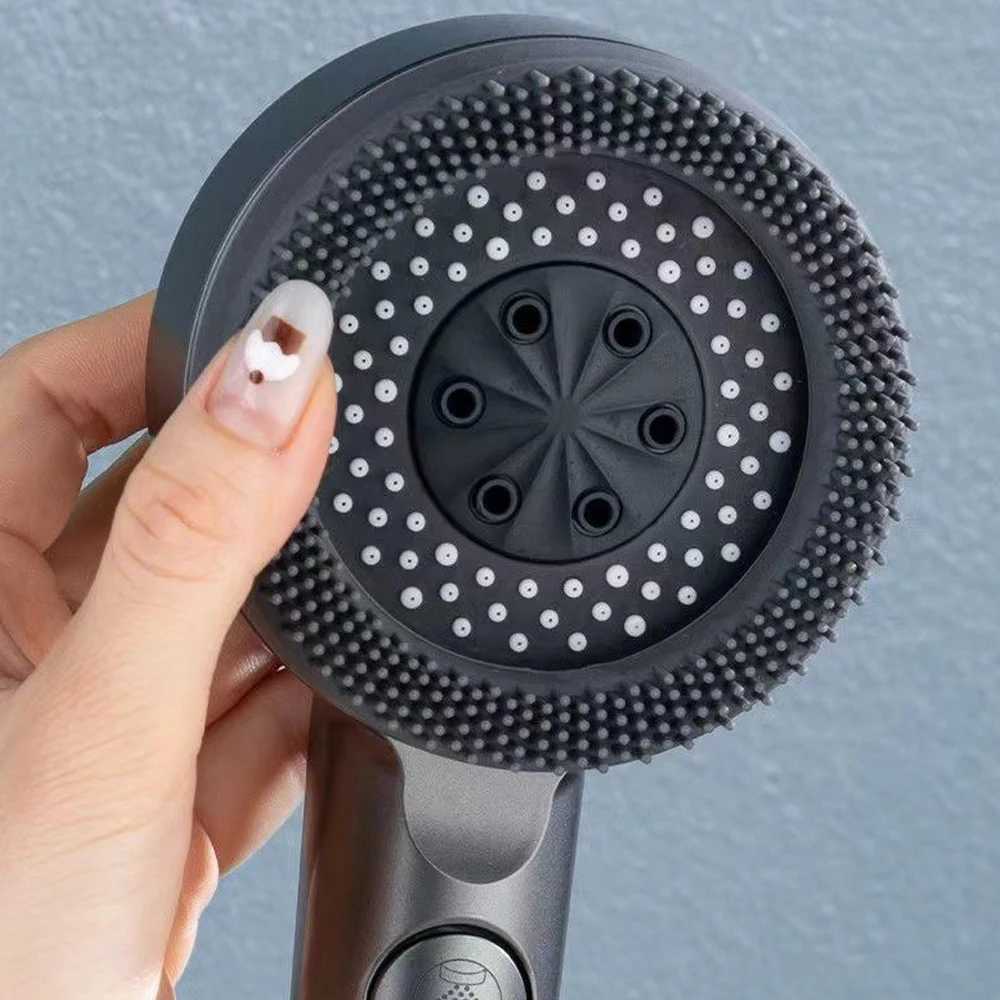 Water Massage Shower with One-Key Stop 4 Modes High Pressure Shower with Hose Large Outlet Spray Bathro Accessories Y251103