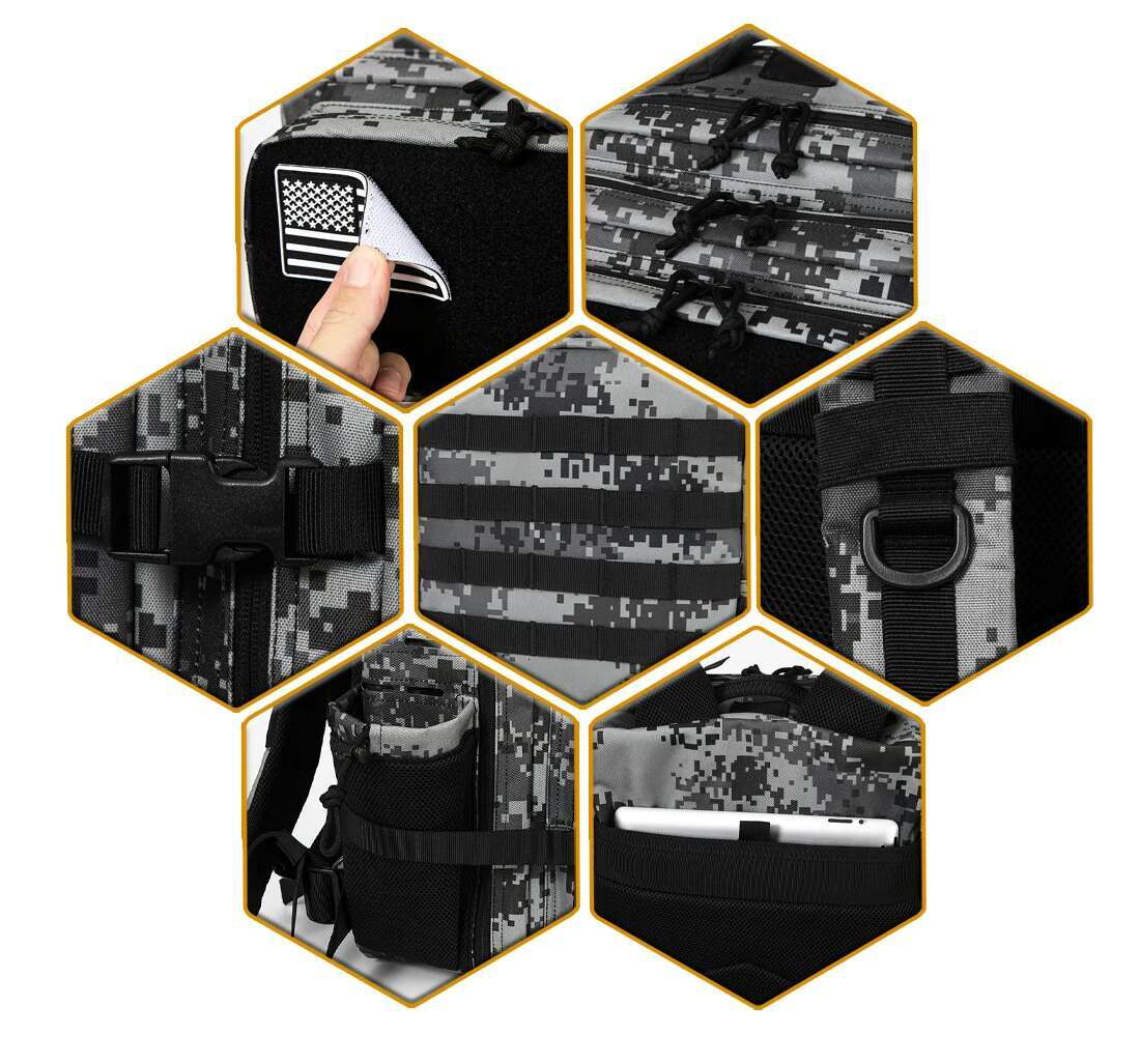 45L50L Molle Tactical Bag Hunting MOLLE Backpack GYM For Men EDC Outdoor Hiking Survival Rucksack Witch Bottle Holder