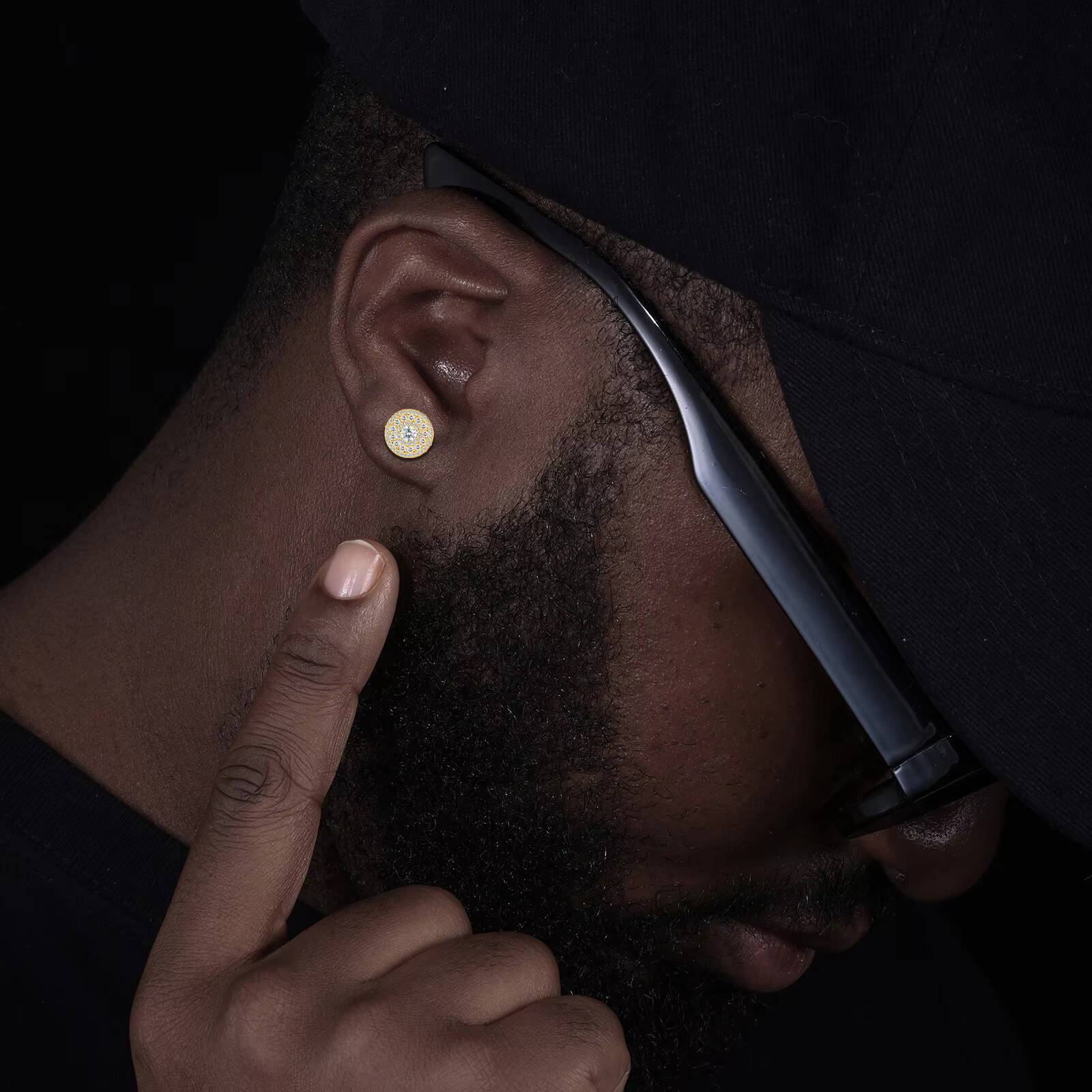 Wholesale Factory Moissanite Diamond Earrings Unisex Silver Gold 925 Jewelry Round Cut Ear Studs Fine Jewelry Earrings