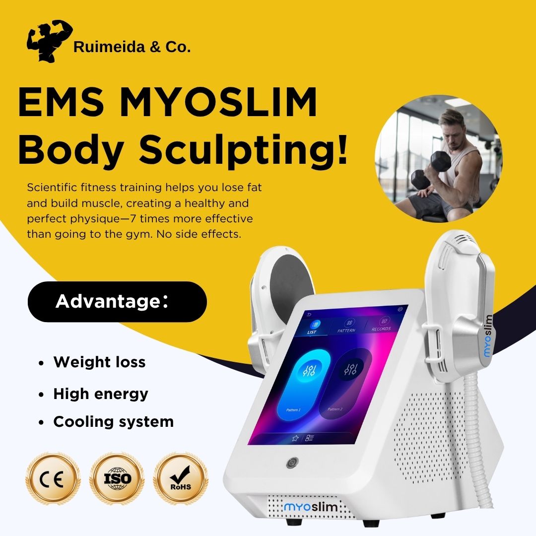 HI-emt EMS Body Muscle Stimulator 200HZ MYOSLIM Machine Fat Reduction Body Shaping Equipment For Beauty Spa and Home Fitness Use
