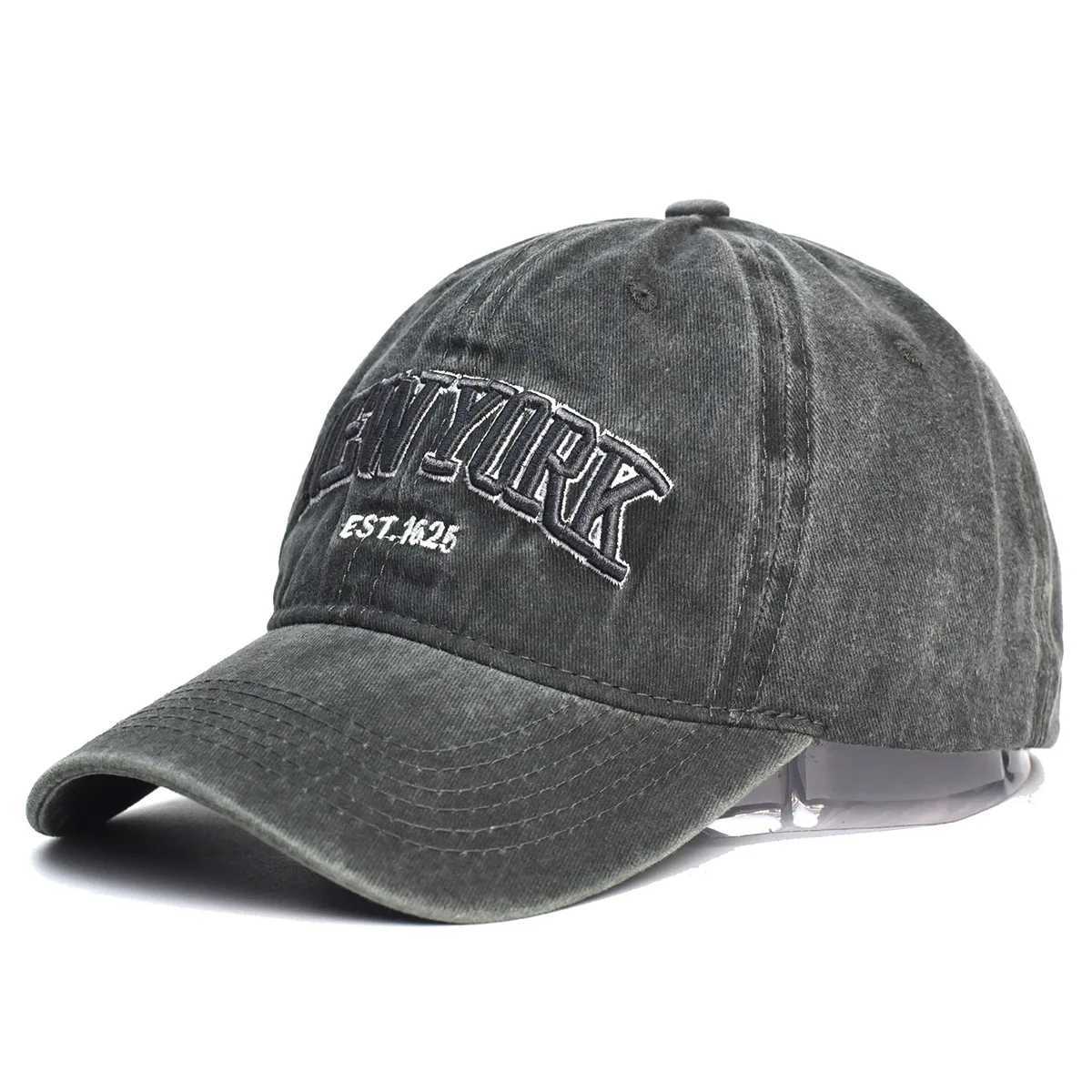 New York mens cotton washed hat womens Gorras snap cap baseball cap sun protection hat Casquette Dad hat outdoor hat Y250403
