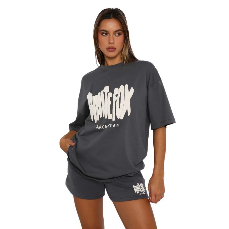2025 Large Loose Printed Fashion Women's Round Neck Casual T-shirt Top