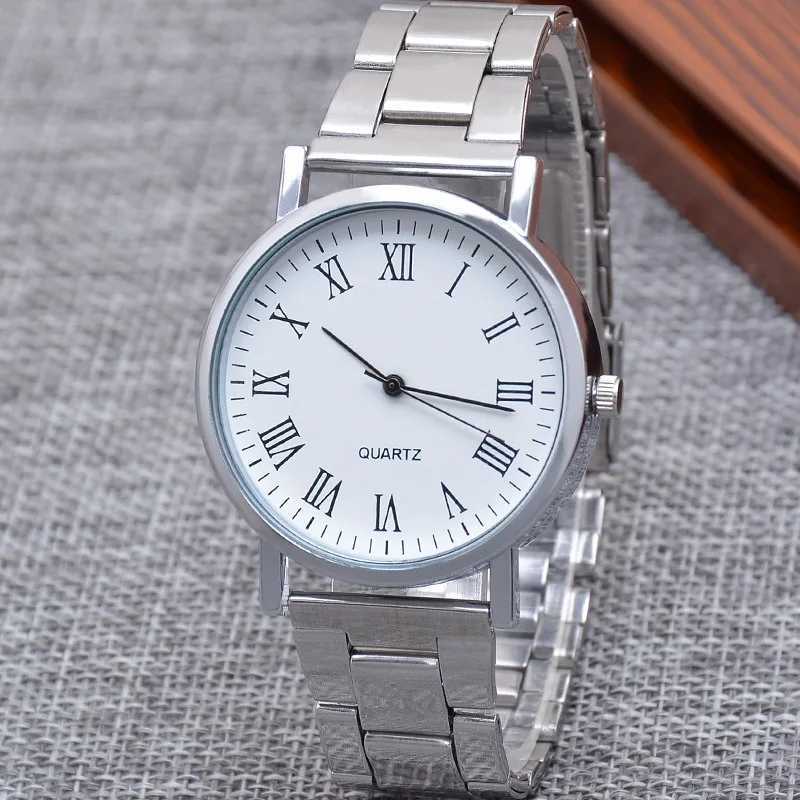 Mens Watch Fashion Casual Quartz Watches Steel Band Wrist Watches Silver Elegant Man Atmosphere Mens Watch Reloj HombreW251104