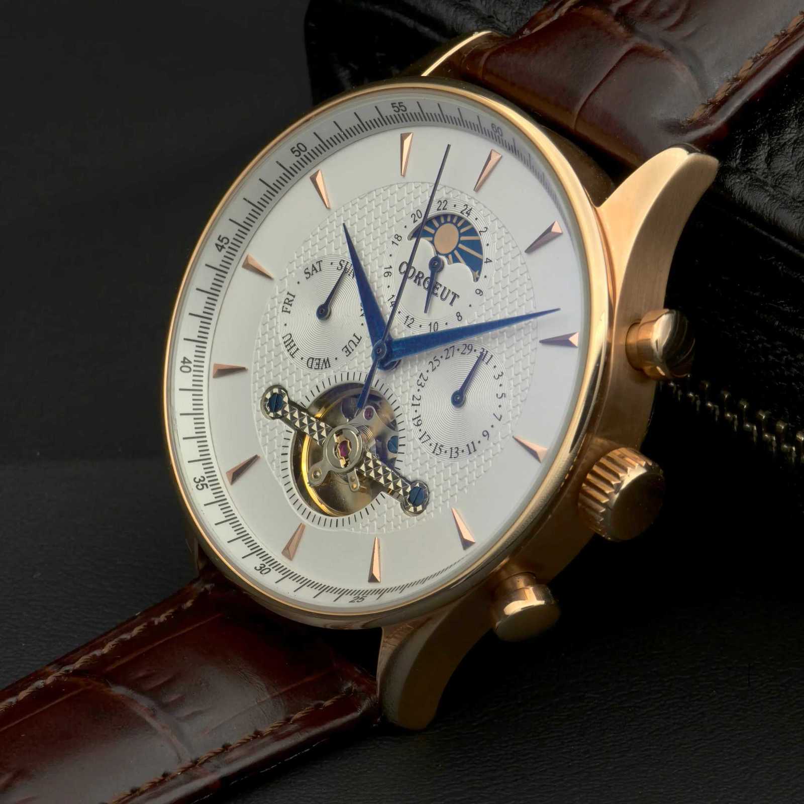 CORGEUT complications Mens Luxury Watch High Waterproof Automatic Mechanical Movement with Sapphire Glass reloj hombreW251104