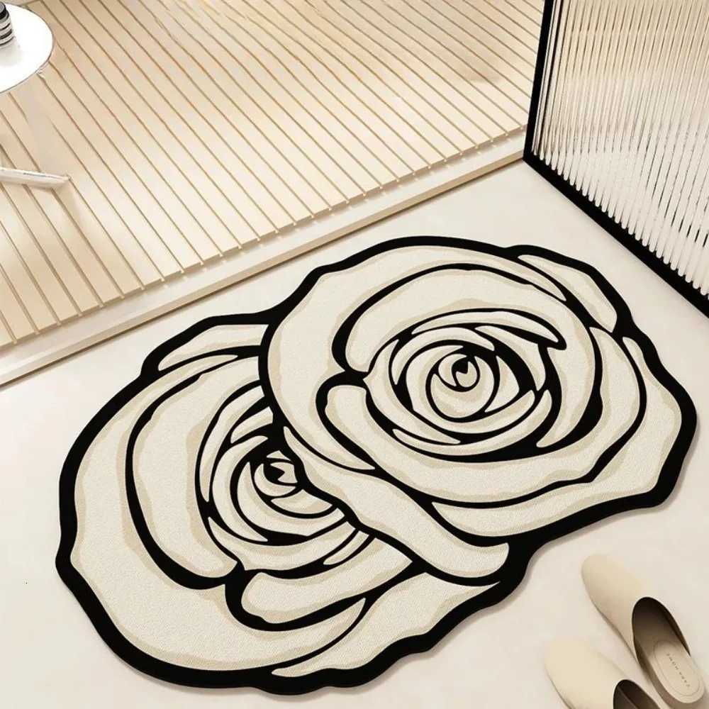 VIKAMA Irregular Floral Shape Bathroom Towel Quick Drying Slip Resistant Stain Resistant Machine Washable Room Home Decor C251103