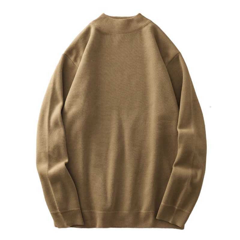 DUKEEN Mens Mock Neck Sweaters Winter Fleece-Lined Thick Warm Pullovers Solid Color Crew Neck Sweater KnitwearT251103