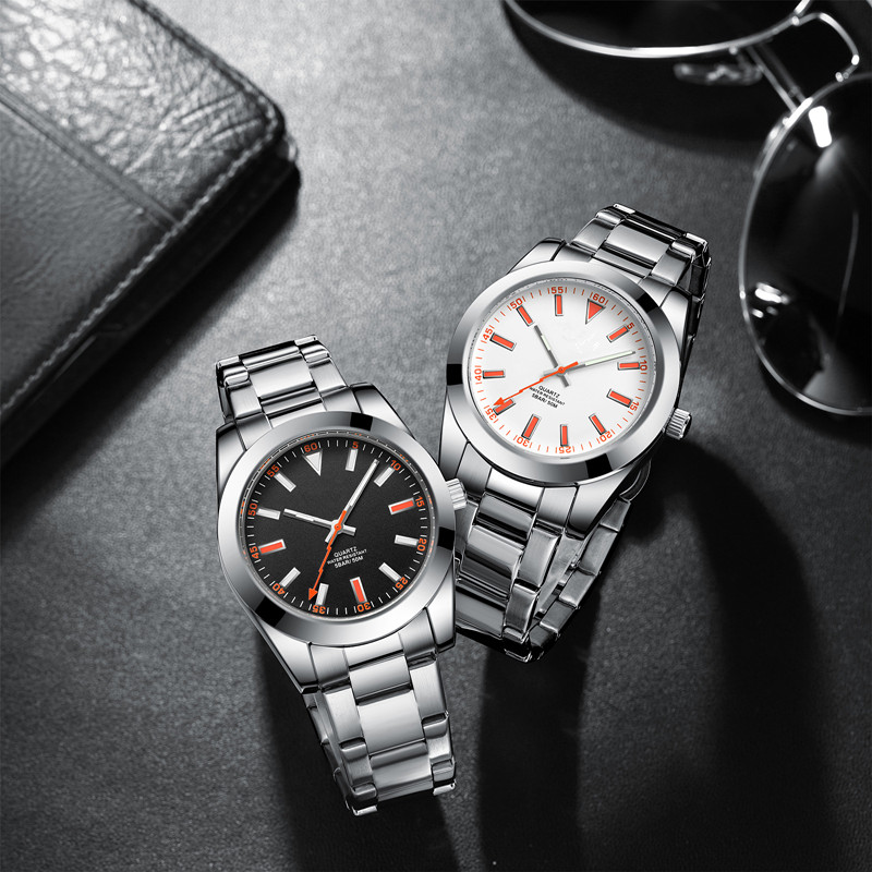 Top Brand Luxury Man Watches Stainless Steel Watch Mens Women female sports WristWatches Casual Pocket quartz Watch Man Femininos Gift Clock 40MM