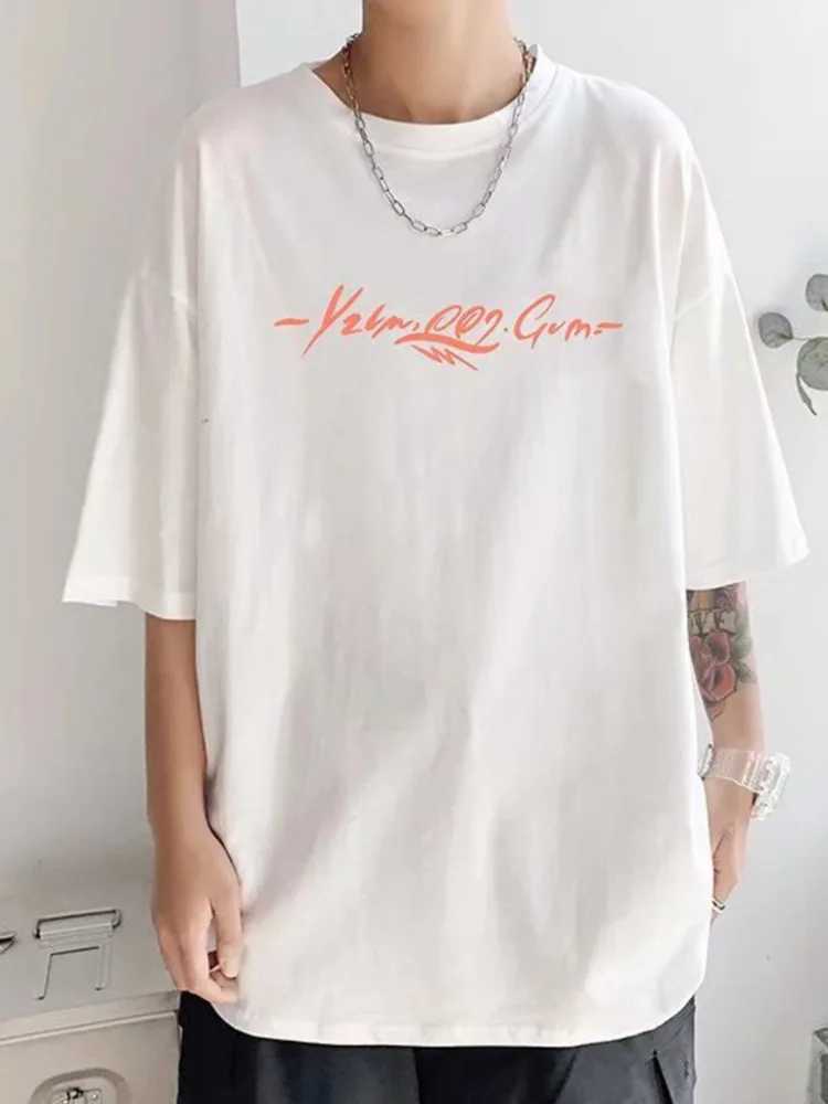 Summer New Casual Loose T-shirt Short Sleeved Mens Fashion Loose Printing Large 8XL Hip Hop Couple Wear Half Sleeve Cotton Top X2504033