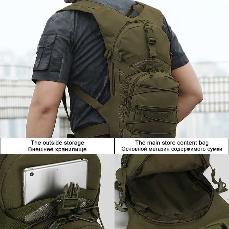 Oxford 15L Molle Tactical Backpack 800D Travel Hiking Bicycle Backpacks Outdoor Sports Cycling Climbing Trekking 3P BagC250407