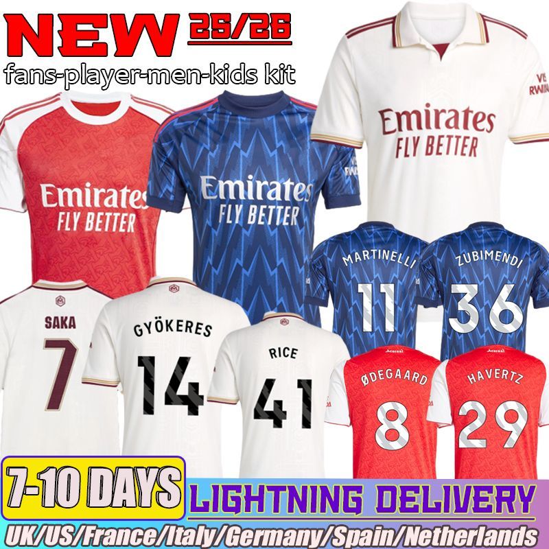2026 GYOKERES SAKA Zubimendi RICE EZE ODEGAARD Jerseys G. JESUS MARTINELLI SALIBA HAVERTZ maillot GABRIEL ZINCHENKO Gunners 2025 arsenalsfootball kits 25 26