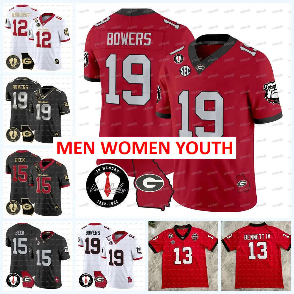 Georgia 2024 NCAA Football Jersey Bulldoges Brock Bowers Stetson Bennett McConkey Kenny McIntosh Edwards CUSTOM NAME ANY NUMBER