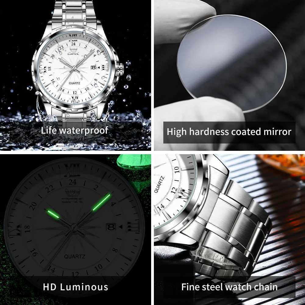 OPK Brand Steel Belt Dual Calendar Mens Quartz Watch 6003W251104