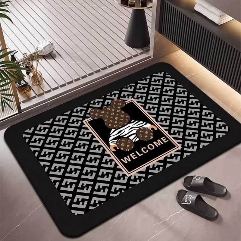 Diatom mud cushion bathroom water absorption quick drying non-slip toilet door household foot cushion cartoon carpet cushion C251103