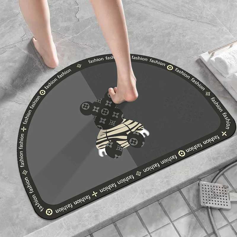 Bathroom floor mat diatom mud water-absorbing dirt-resistant non-slip foot mat toilet door mat bathroom mat C251103