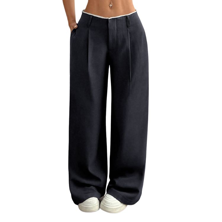 Smartly Styled Women's Businesswear Sleek Straight Legs with Secure Belted Detailing & Multiple Color Options--108