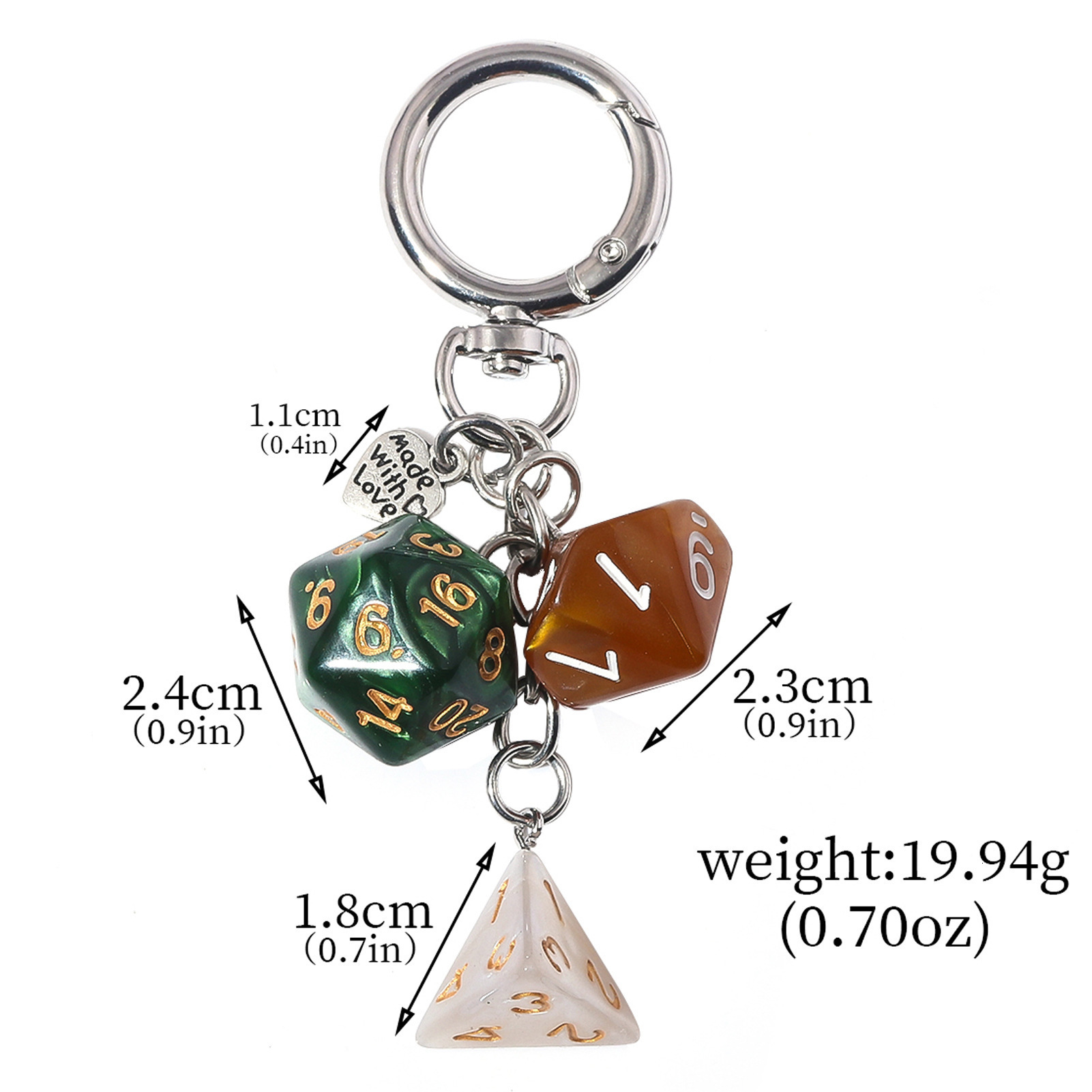 designer bag charm Classical Irregular Dice Billiard Black 8 Pack Keychain Phone Pendant Bag Chain Ornament keychain designer