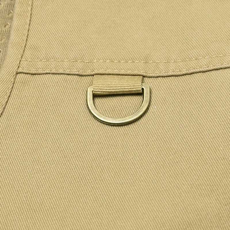 M-8xl Large Size Multi-function Sleeveless Waistcoat for Men Good Quality Solid Color V-neck Zip Up Cotton Vest Fishing Top Male X250403
