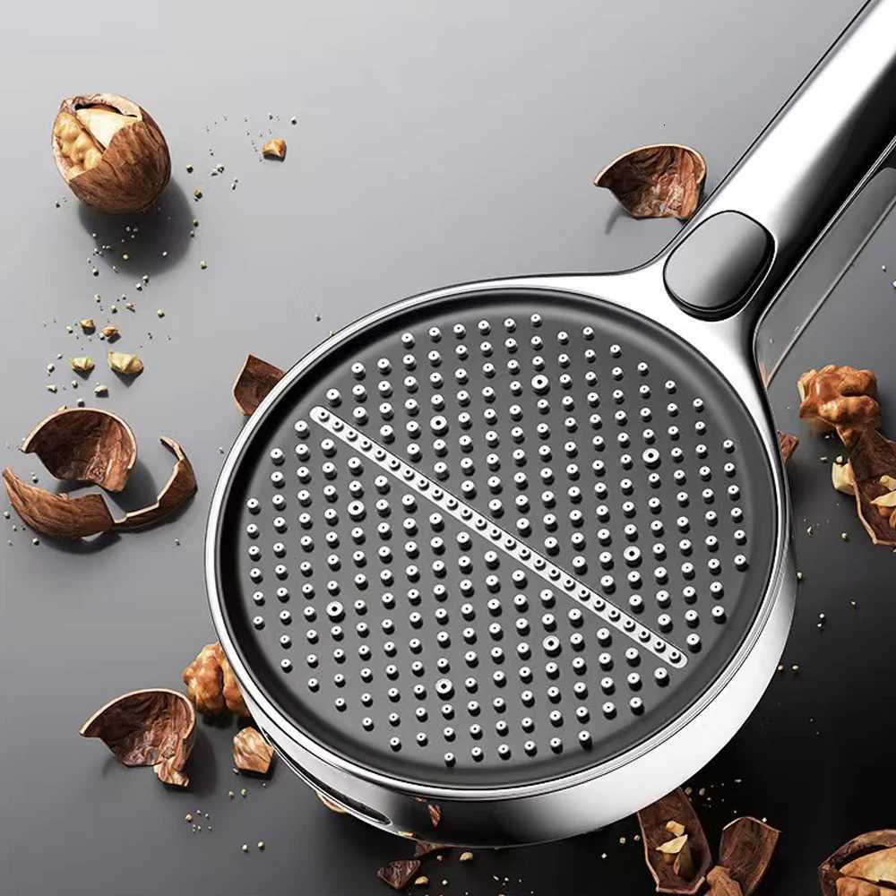 4 Modes Pressure Boost Shower 15CM Big Panel Black High Pressure Large Flow Spray Nozzle Massage Shower Bathro Accessorie Y251103qw
