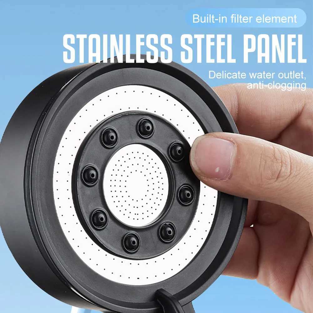 5 Modes Shower High Pressure Large Water Outlet Shower with Filter Powerf Pressuri Spa Spray Bathro Accessories Y251103