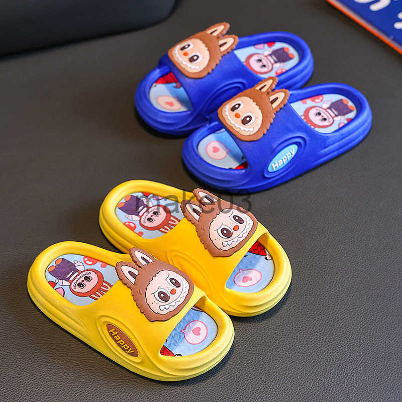 Labu childrens slippers summer boys and girls cartoon anti slip children home indoor bathroom overseas J250403