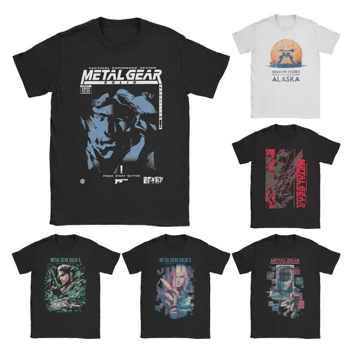 Men Women MGS1 Solid Snake Game T Shirt Metal Gear Cotton Tops Funny Short Sleeve O Neck Tees Classic T-Shirts X250403