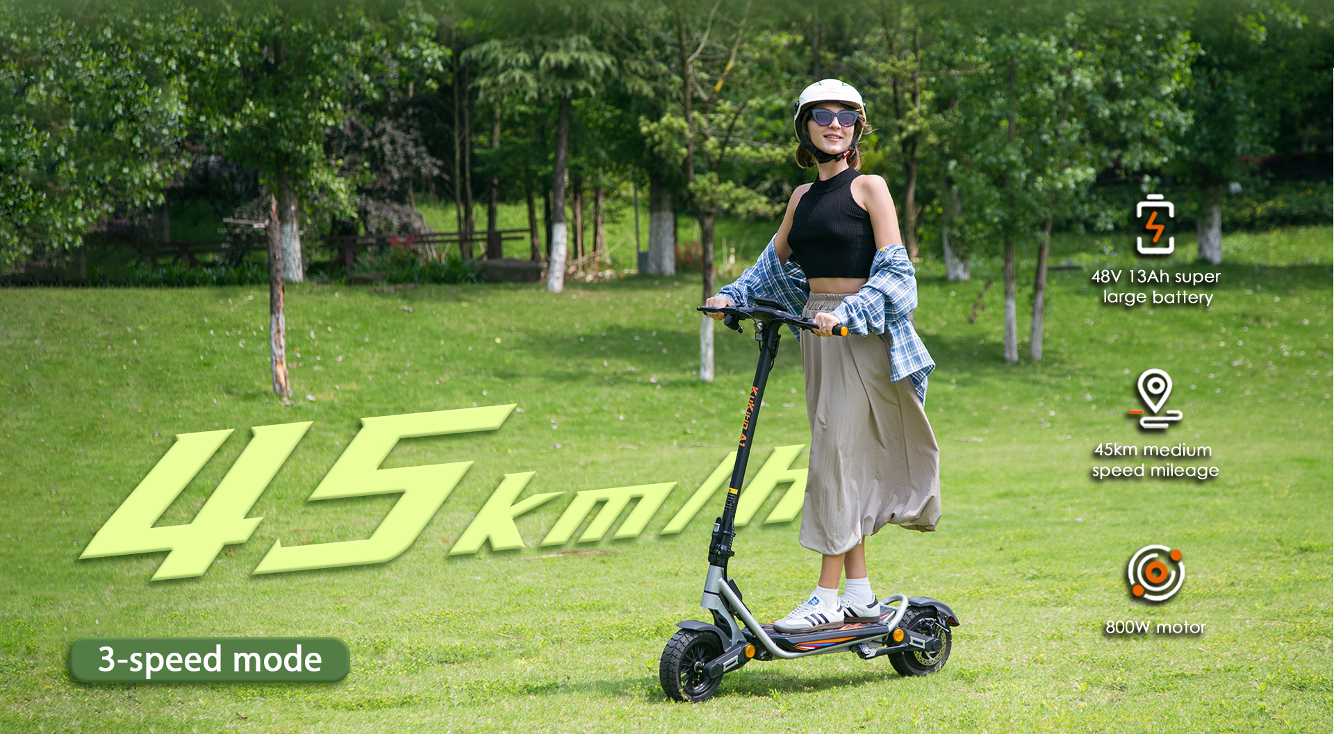 Kukirin A1 Folding Electric Scooter 800W 10 Inch Vacuum Tires 48V 13Ah Battery LED Display Turn Signals Dual Disc Brakes 45KM/H E-Scooter Adults