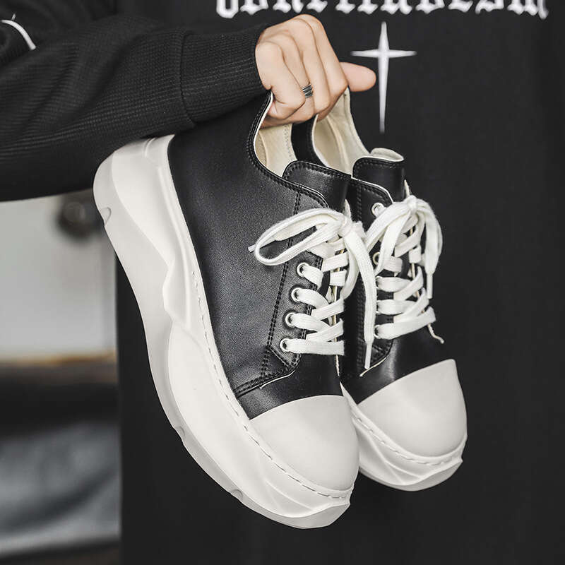 2025 Autumn New Thick-Soled Height-Increasing Men's Canvas Shoes Casual Trendy Non-Slip Sneakers