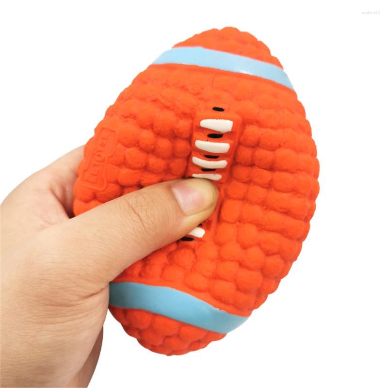 Update Squeaky Dog Toys Durable Interactive Puppy Chew Toy Latex Pet Molar Cleaning Teeth Anti Bit Floating Ball Bulldog Supplies