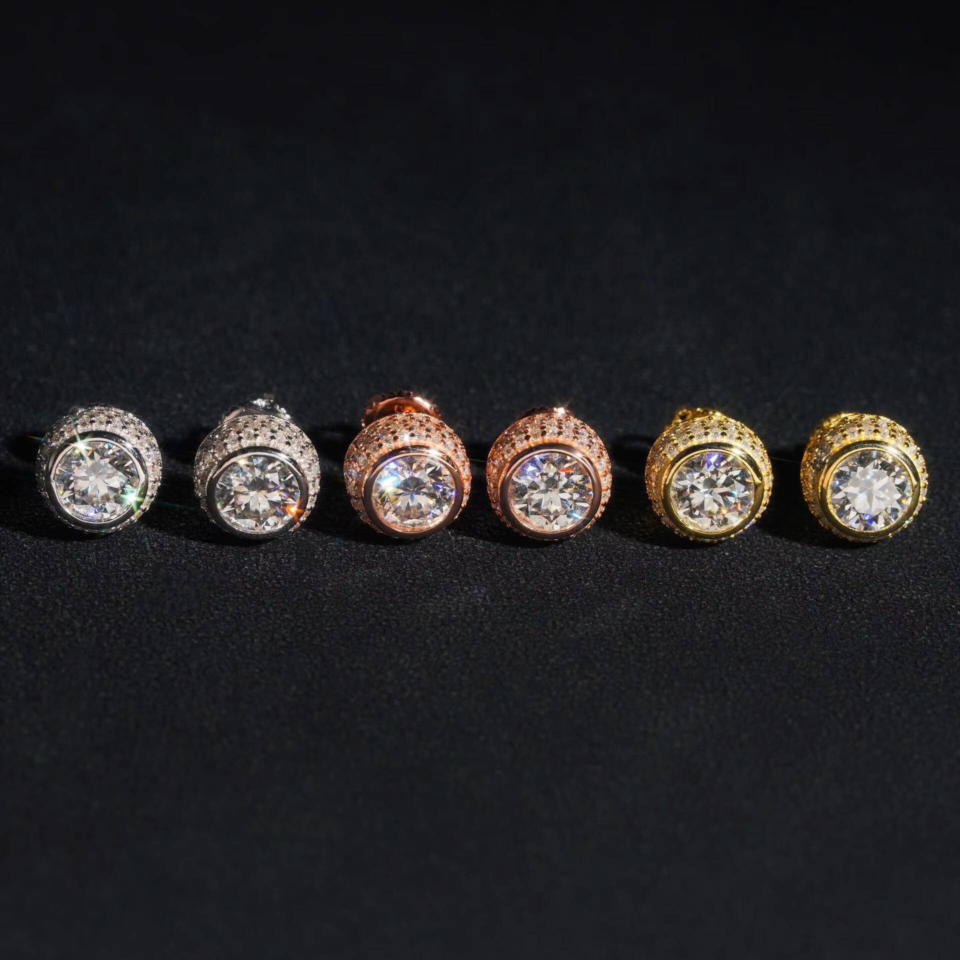 Trendy Sterling Silver Mini Moon Star Vintage Star Silver 925 Stud Earrings Set MultiShaped Geometric for Engagement