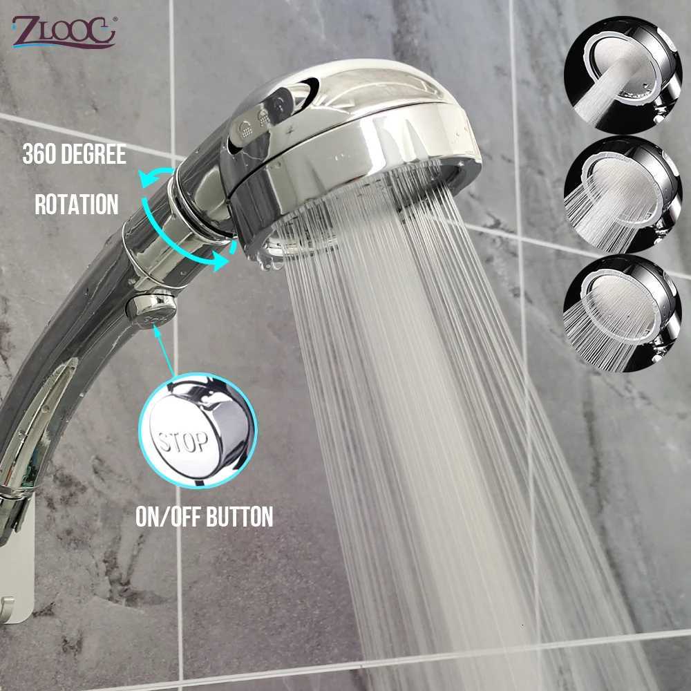 3 Modes Adjustable Bathro Shower High Pressure Water Saving Shower with Button Rainfall Massage SPA Handheld Shower s Y251103