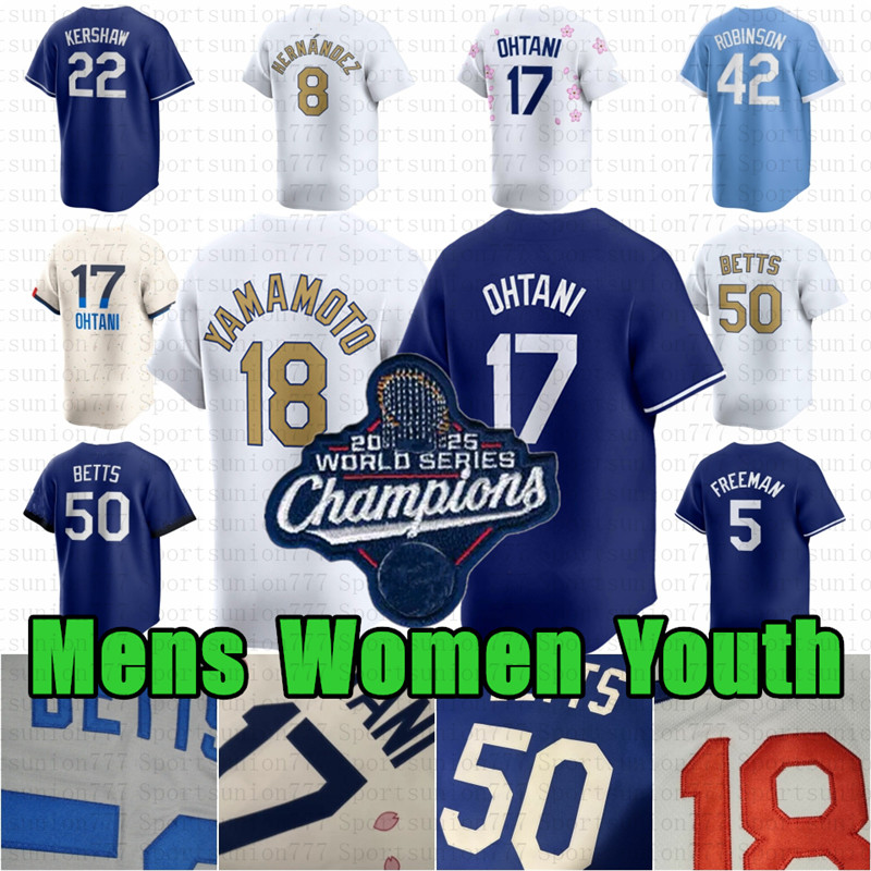 Shohei Ohtani 50 Mookie Betts Baseball Jersey Freddie Freeman Yoshinobu Yamamoto Will Smith Tyler Glasnow James Outman Enrique Hernandez Blake Snell Roki Sasaki
