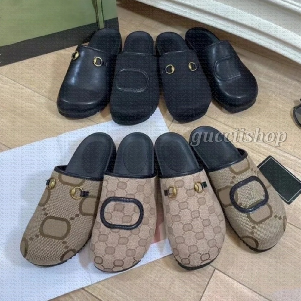 designer clogs Luxury clogs lippers Slide Mules Cork Flat Soft Fluffy Ladies Rubber Hollow Platform Sandals Scuffs Leather Women Slide Beach Casual Shoes