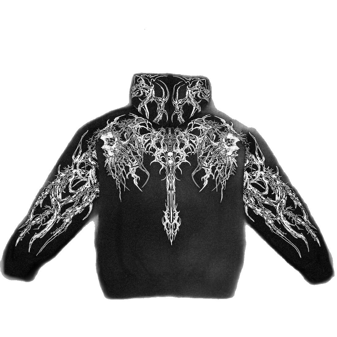 Designer Luxury Top, Casual Style, Dark Running Sports Men's Hooded Sweatshirt, Fitness Clothing, Fashionable Street Sweatshirt