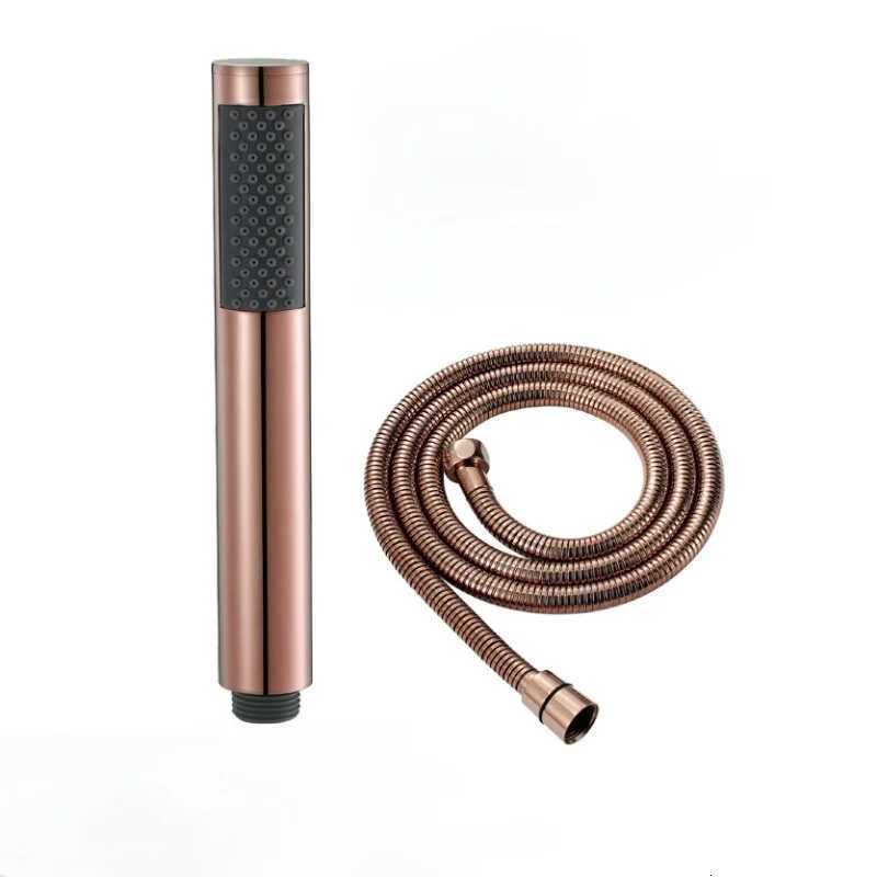 Round Gunmetal/Rose Gold/White/Black/Chre Stainless Steel Handheld Shower High Pressure Bathro Shower Accessories Y251103