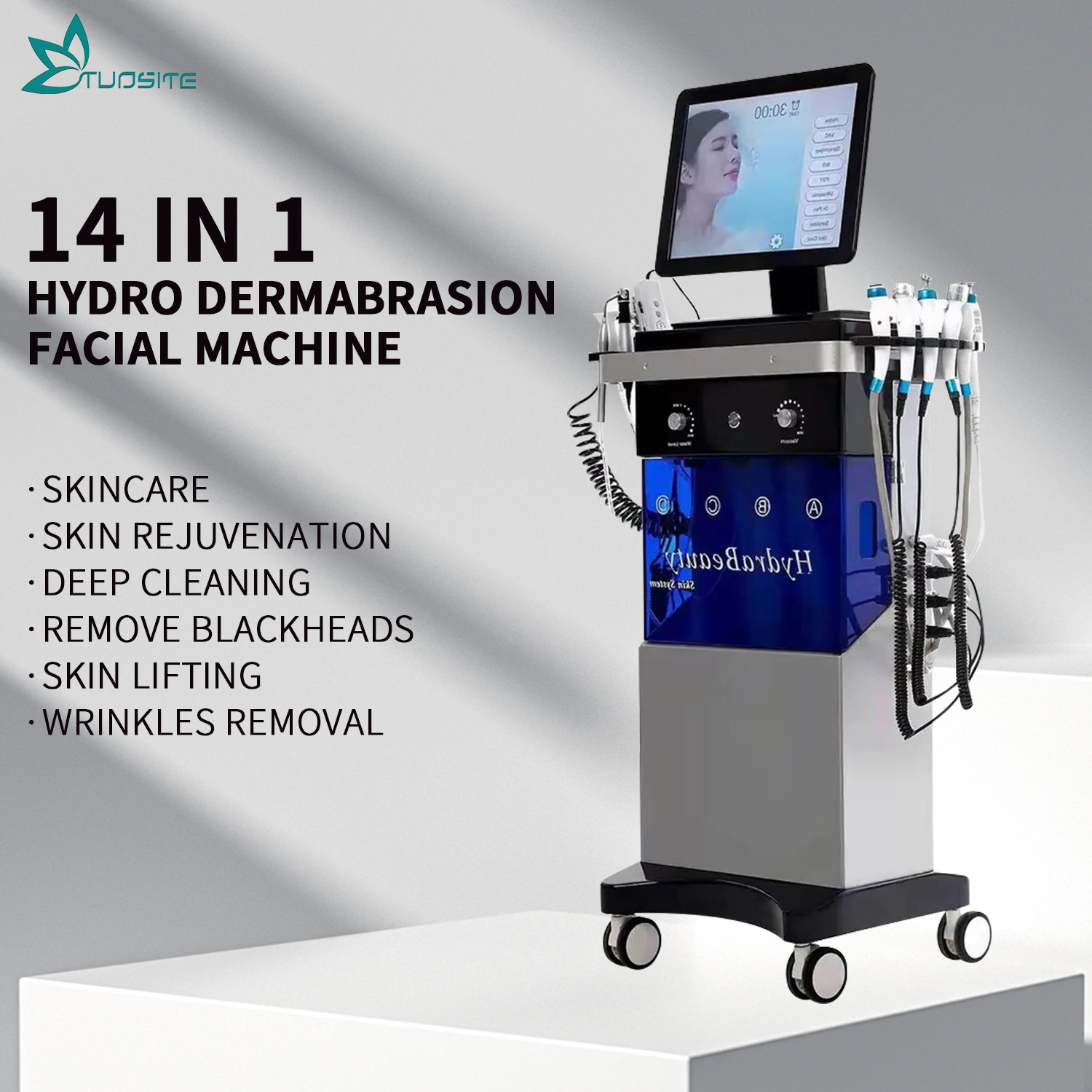 14 in 1 Cleaning Hydro Microdermabrasion Oxygen Jet Aqua Peeling Facials Skin Care Hydra Dermabrasion Facial Machine