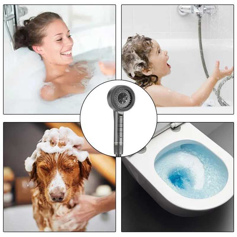1Pc Filtered Shower 4 Modes Booster Shower Mti-functional He Shower Bathro Bath Accessories Y251103