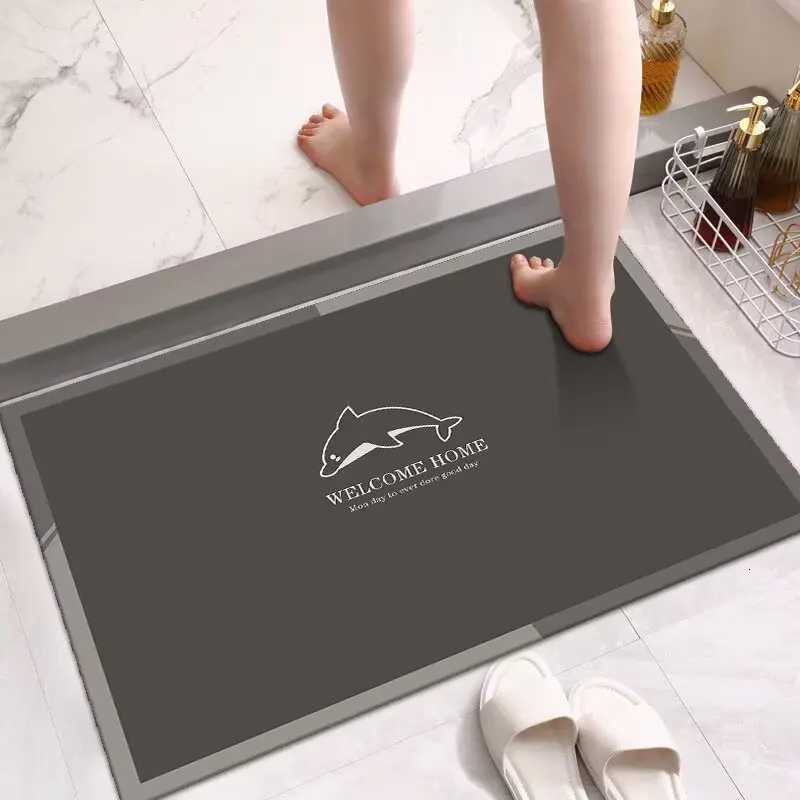 Bathroom floor mat diatom mud water-absorbing dirt-resistant quick-drying non-slip foot mat toilet toilet door mat C251103