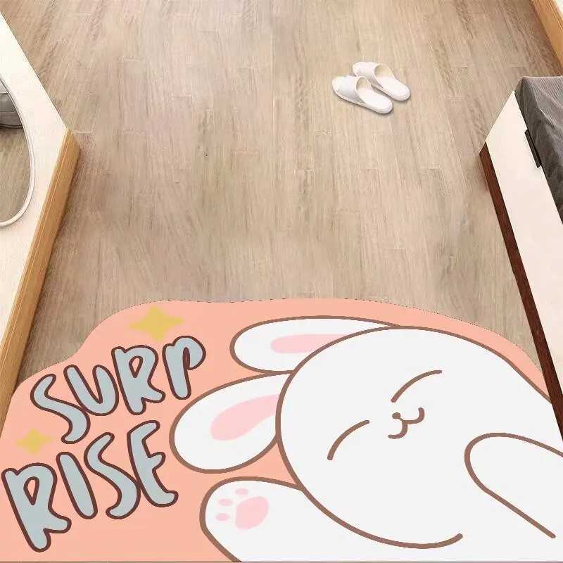 Diatom mud bathroom absorbent mat household toilet bathroom absorbent non-slip mat bedroom quick-drying non-slip floor mat C251103