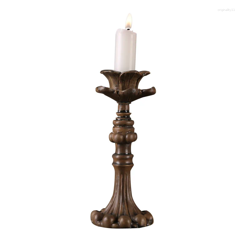 Candle Holders Resin Handicraft Vintage Holder Carve Designs Candelabrum Table Ornament Wedding Centerpieces Home Decoration H260310