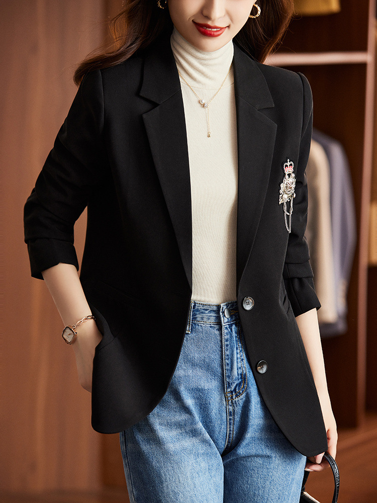 L42Chic Ladies' Mini Blazer for Collegiate Outfits - Stylish Unisex Option for Cooler Seasons