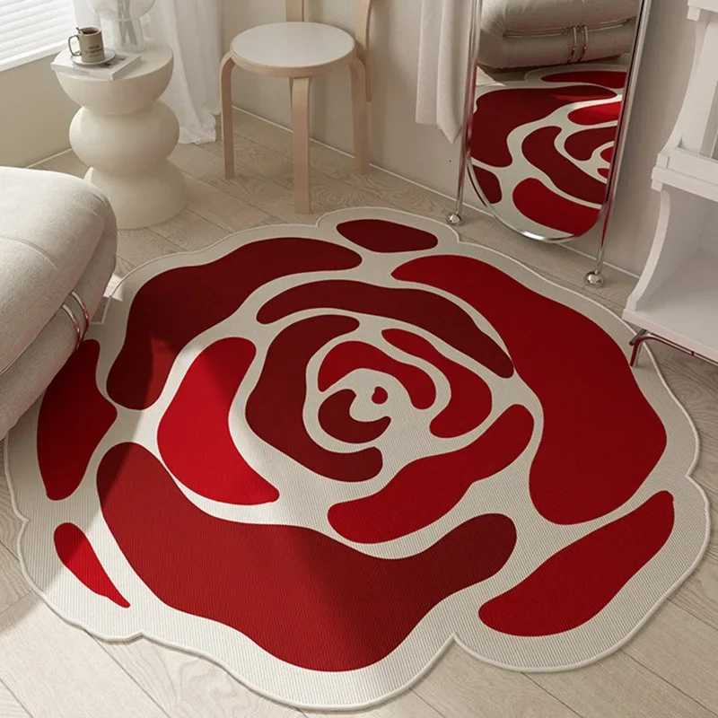 Floral Crystal Velvet Floor Mat Office Non-slip Mat Bedroom Carpet Carpets For Living Room Bath Mat Home Decoration C251103