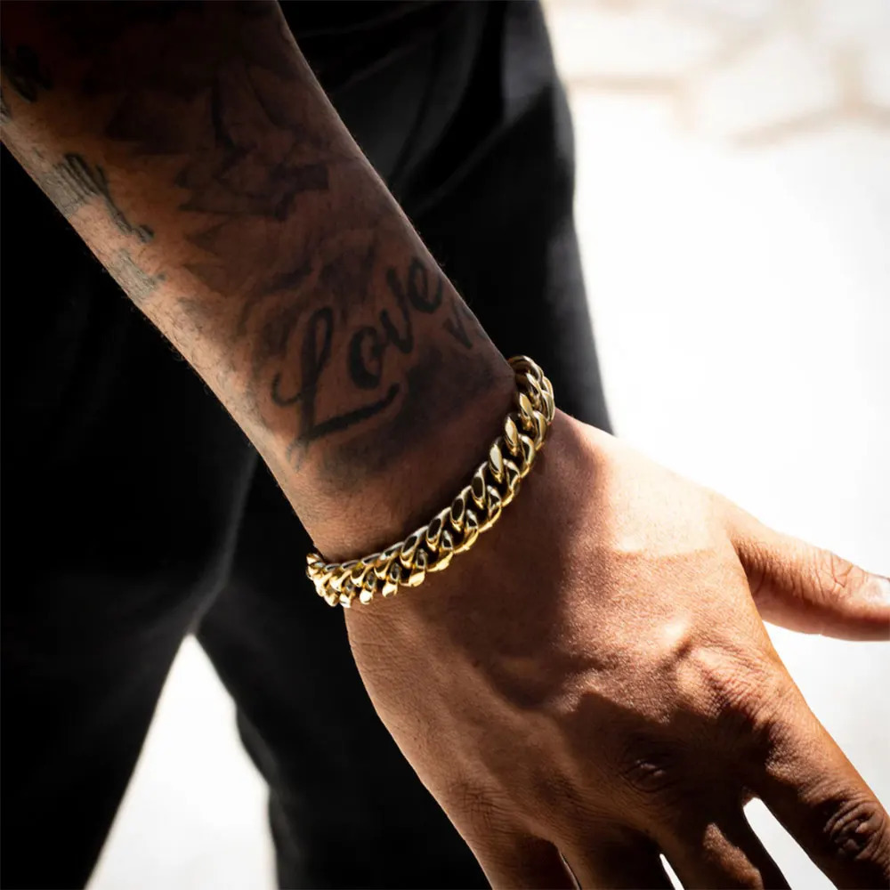 Drop Miami Cuban Link Bracelet 79 for Men Women 5X Layered Steel 6mm16mm Width Lifetme Warranty Non Rust 251103