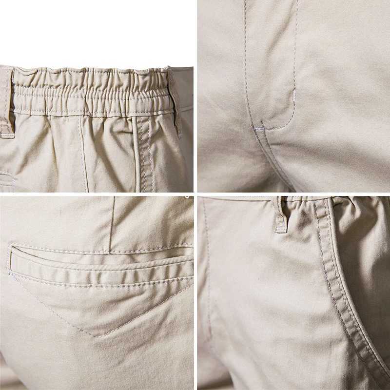Summer Mens Shorts Straight Fit Kn-Length Short Suit Pant Solid Black Khaki Clothing dent Thin Colors Casual Shorts Man X250403
